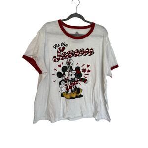 DISNEY WOMEN'S GRAPHIC TIS THE SEASON TSHIRT MINIE & MICKEY SZ 3X EUC